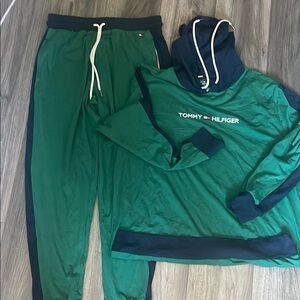 Tommy Hilfiger Green and Navy Tracksuit
